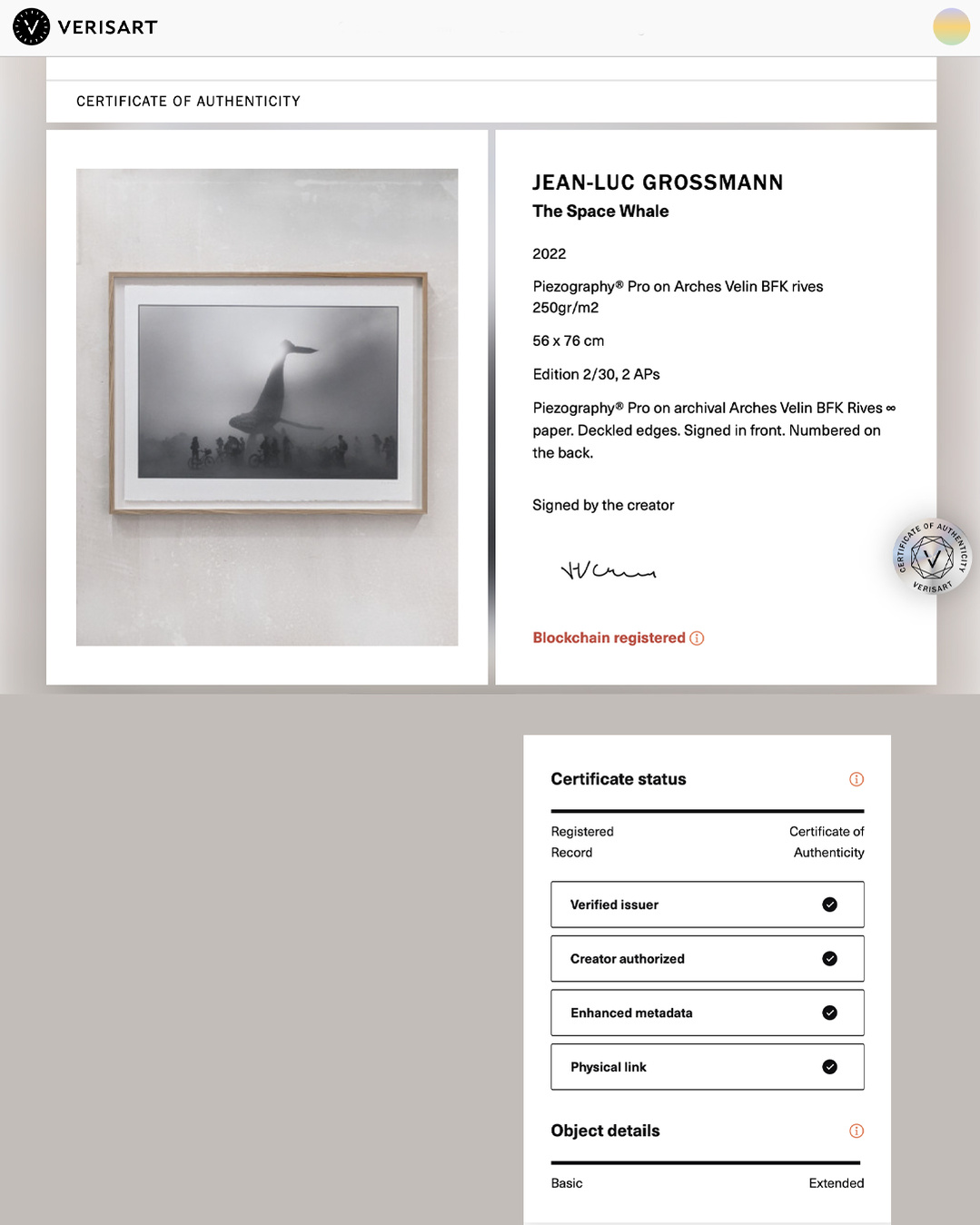 My photograph "The Space Whale" from my Burning Man series is my first limited edition piece, and I’m excited to be officially represented on the blackprint edition page.