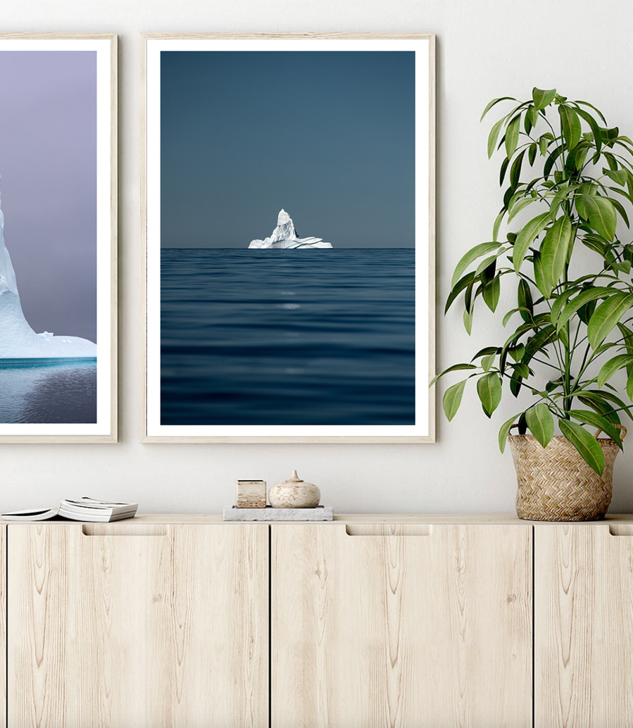 Photography frame showing iceberg in Greenland.