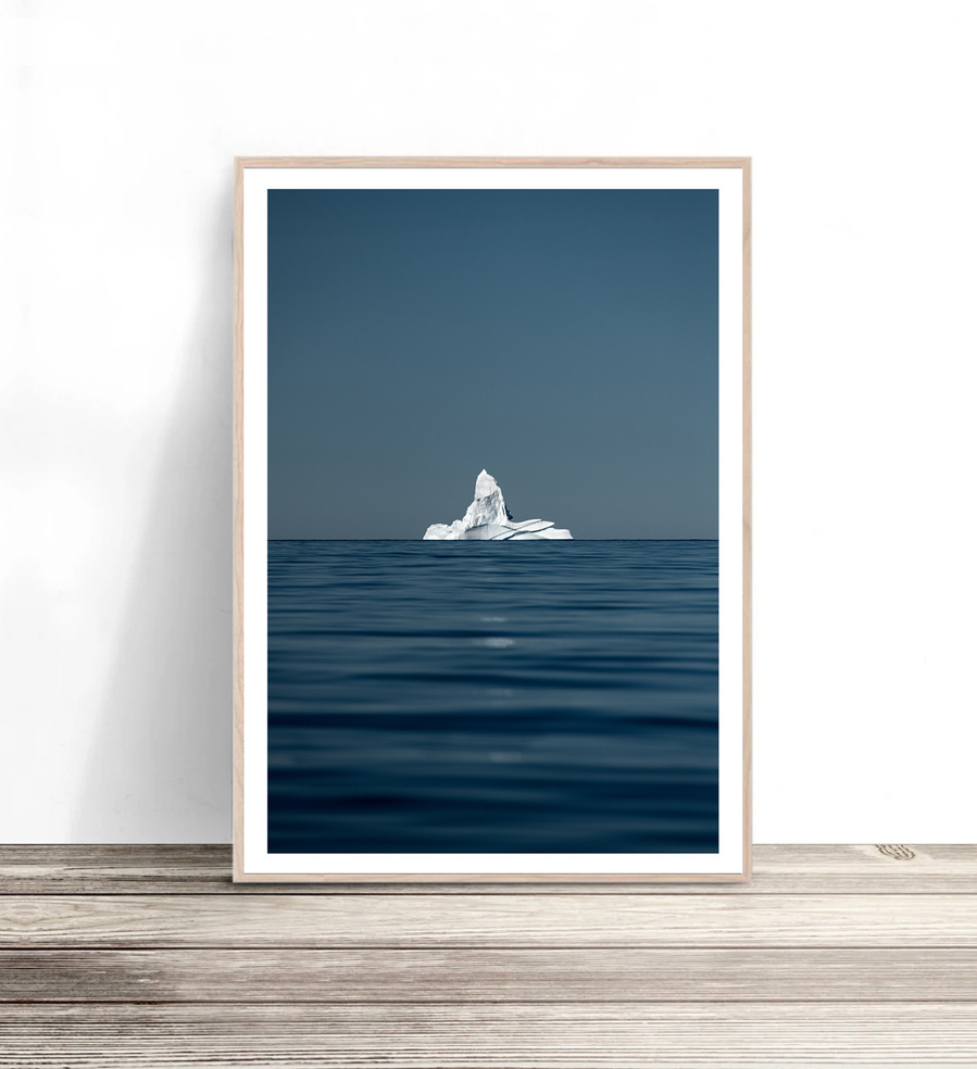 Photography frame showing iceberg in Greenland.