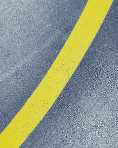Urban architecture in Zurich – Ground with parking yellow line.
