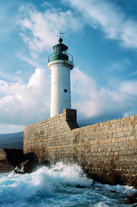 Lighthouse standing proud in Propriano, Corsica.