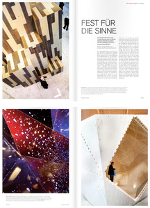 Publication tearsheet of interior, art and design photographs in Switzerland.