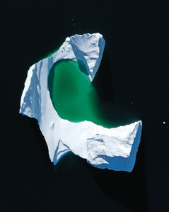 Iceberg from above in Greenland – Stand up paddling adventure.