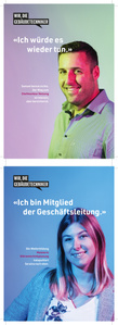 Portrait photography for the Swiss company Suissetec  using color gels to achieve a fresh an eye-catching look.