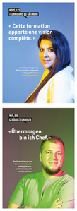 Portrait photography for the Swiss company Suissetec  using color gels to achieve a fresh an eye-catching look.