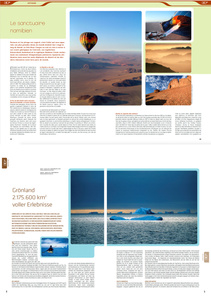 Publication tearsheet of Namibia and Greenland.