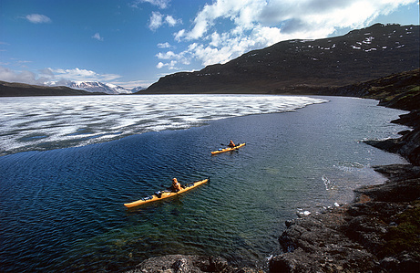 Adventure photographer from switzerland – Sea kayakers in North west Greenland.