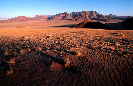 Magical sunset desert light of the Naukluft national park.