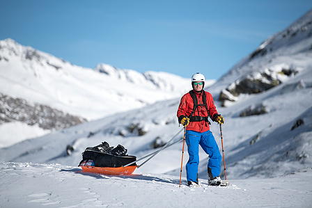The pass of San Bernardino in switzerland is the perfect backdrop for a little outdoor winter excursion.