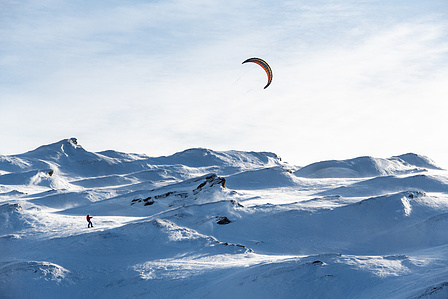 Snowkite at San Bernardino, Switzerland – photographer Jean-Luc Grossmann and his brother Sylvain are passionate about the outdoors.
