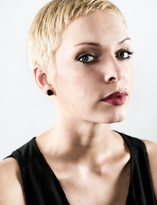 Fashion portrait of celebrity in Zurich, Switzerland photographed by photographer Jean-Luc Grossmann