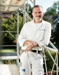 Editorial portrait of Ernst Fischer, CEO at Ernst Fischer Malergeschäft photographed by Jean-Luc Grossmann, portrait and editorial photographer in Zurich, Switzerland.