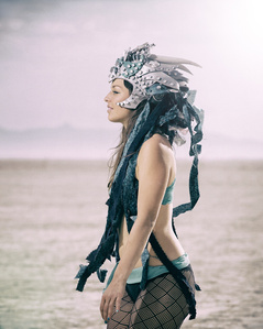 Lifestyle photography at Burning Man at the deep playa.