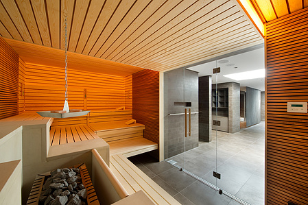 Zurich-based interior photographer Jean-Luc Grossmann photography for the new image brochure of Küng Sauna + SPA