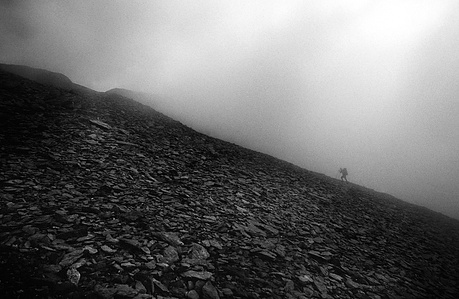 Outdoor landscape in black and white