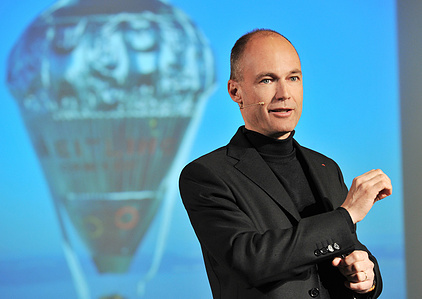 Event photography in Switzerland with Bertrand Piccard by event photographer in Zurich.