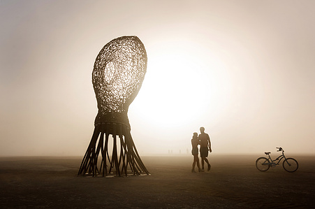 Burning Man photo representing  Art, Magic, Love and Freedom.