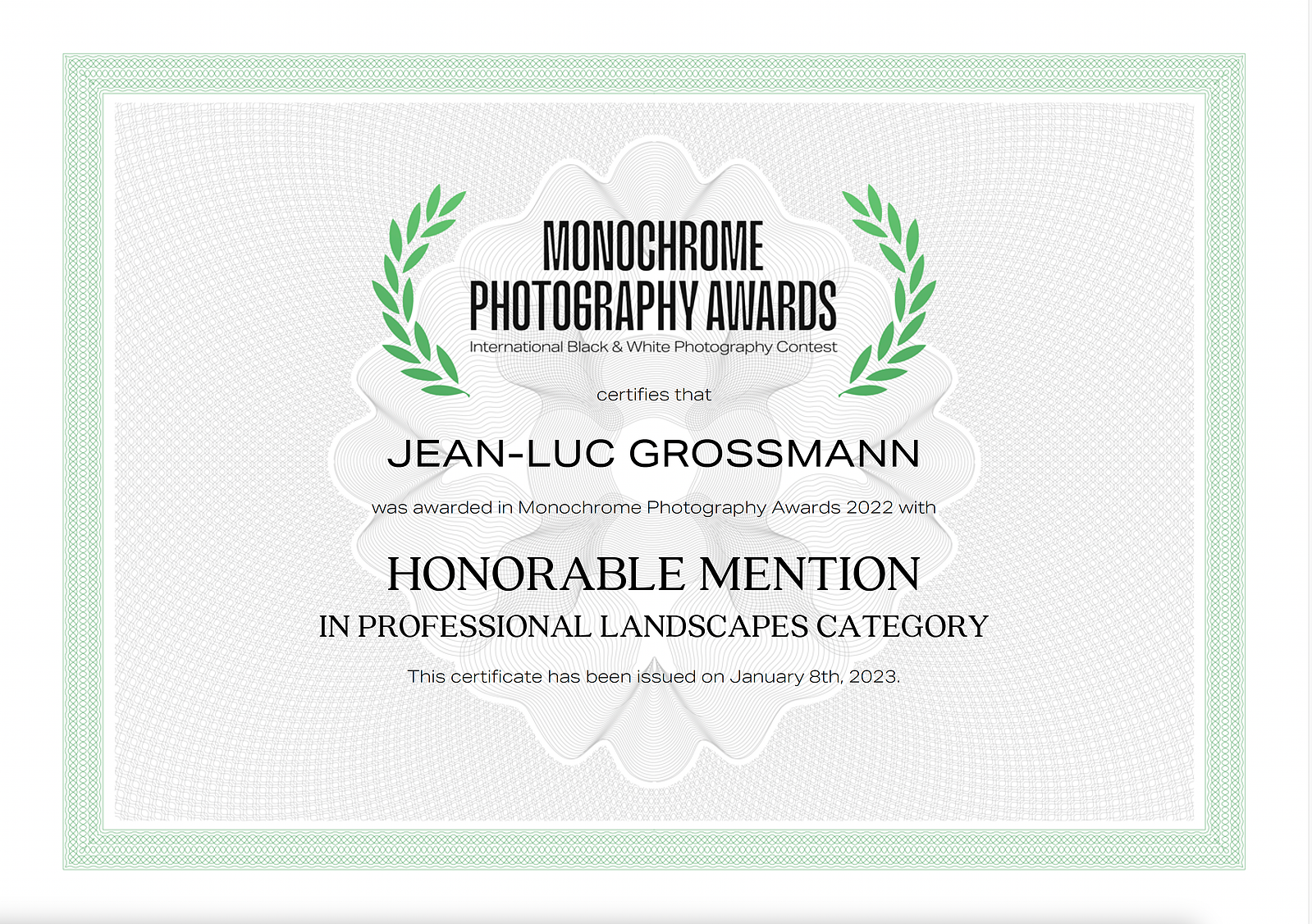 Monochrome photography award 2023.