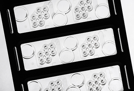 Close-up of pharmaceutical plate – Industry photography.