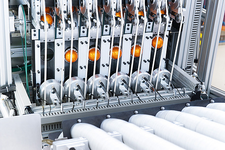 This picture shows an industrial machine in process.