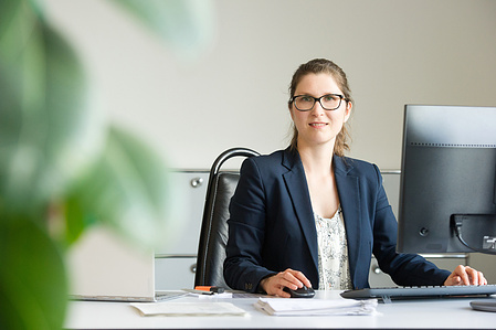 Corporate portrait using available light.