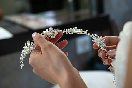 Detail of hair crone in beauty salon.