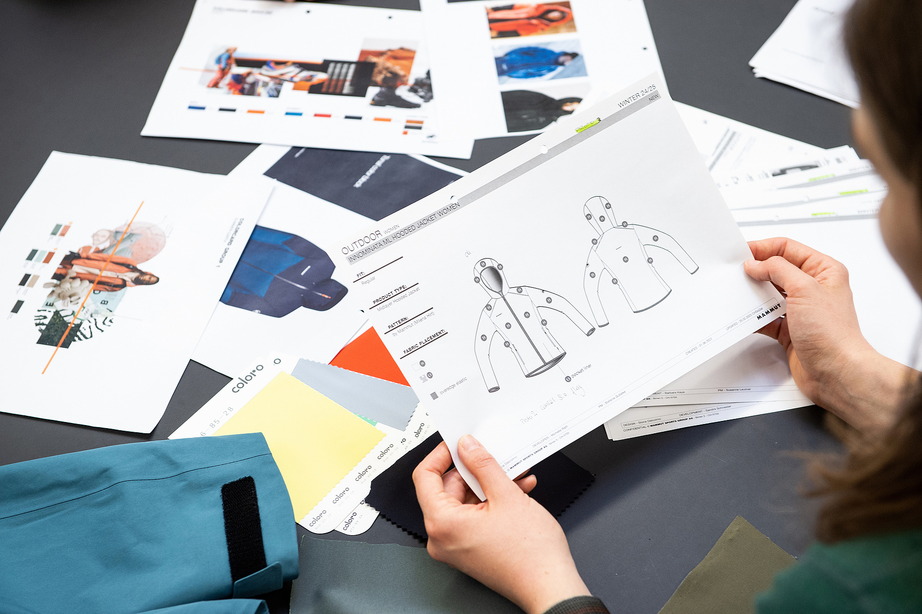 Reportage photography in the factory at Mammut – close up – Photographer Switzerland.