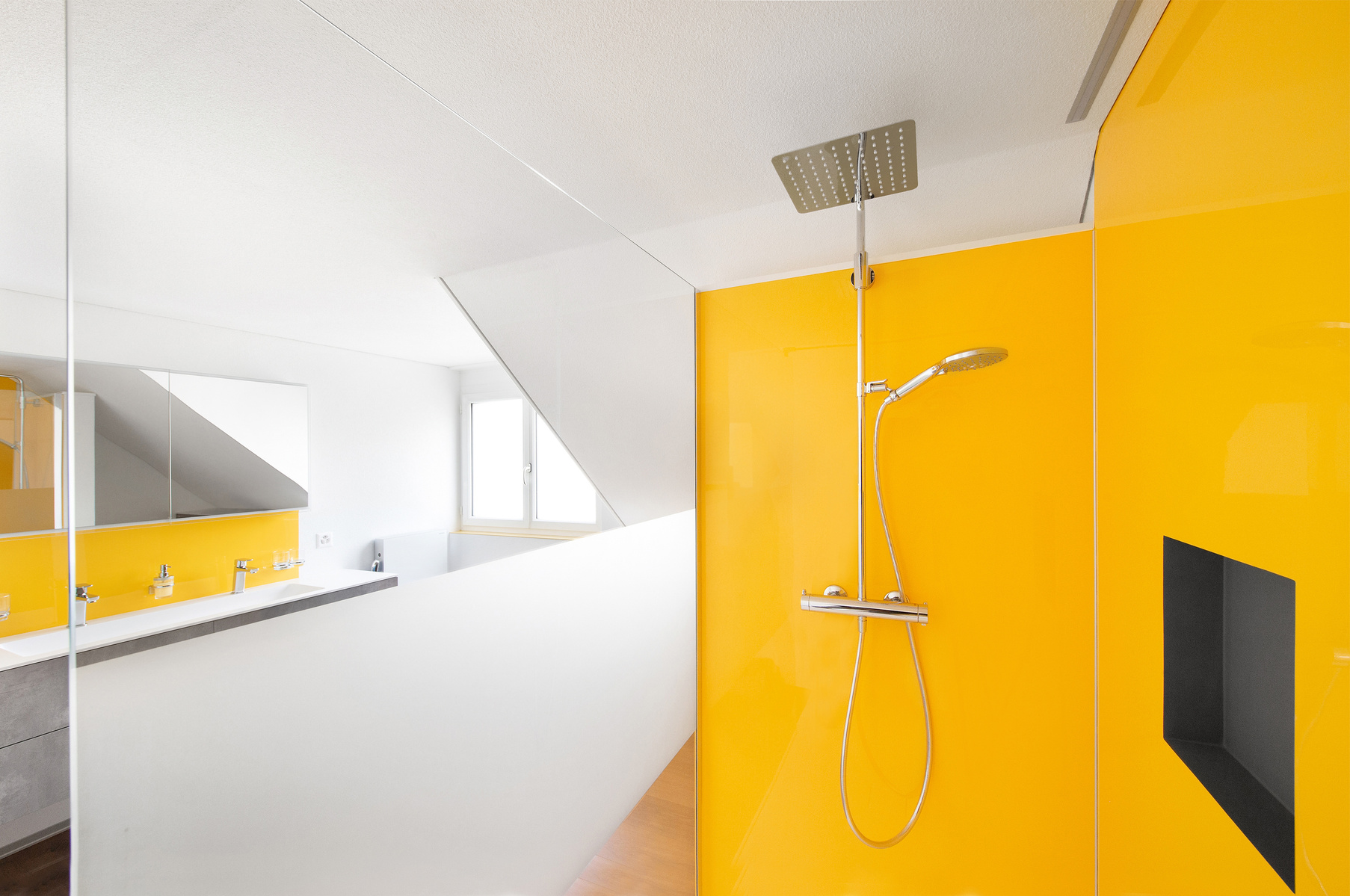 Interior photography – yellow designed bathroom