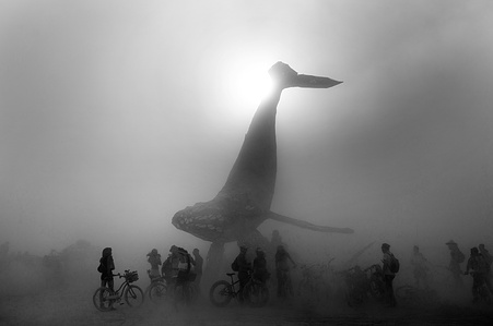 Travel photographer Switzerland – The Space Whale, art installation at Burning Man.