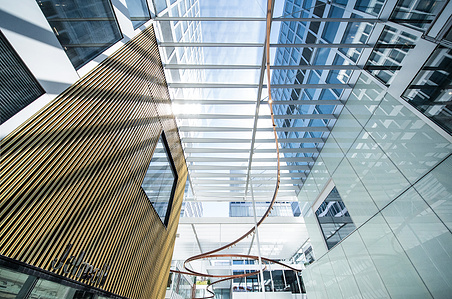 Architectural photograph of The Circle at Airport Zurich in Switzerland.