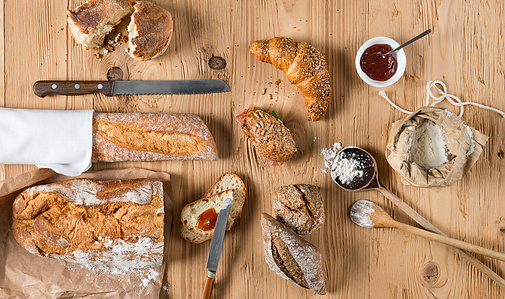 Product photography in photo studio for Migros – bread.