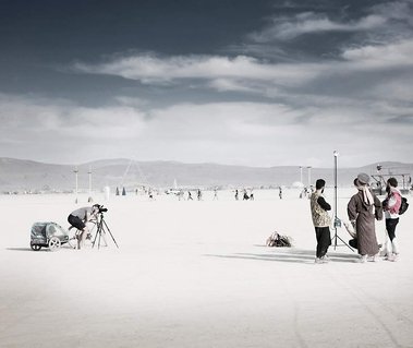 Documentary Zurich-based photographer Jean-Luc Grossmann working at the Burning Man event for his personal project PlanetVisible. 