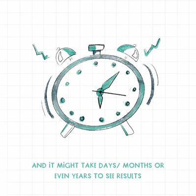 Illustration of a alarm clock ringing