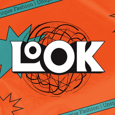 Composition of the Look logo with brand elements 