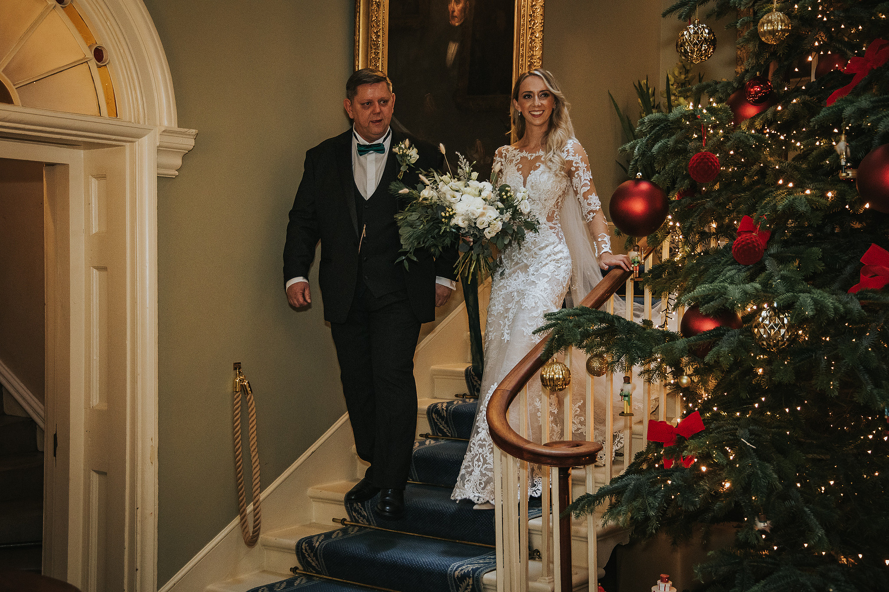 Wedding ceremony-Christmas-Wedding Day-Norwood Park-Nottinghamshire- Bride and Groom