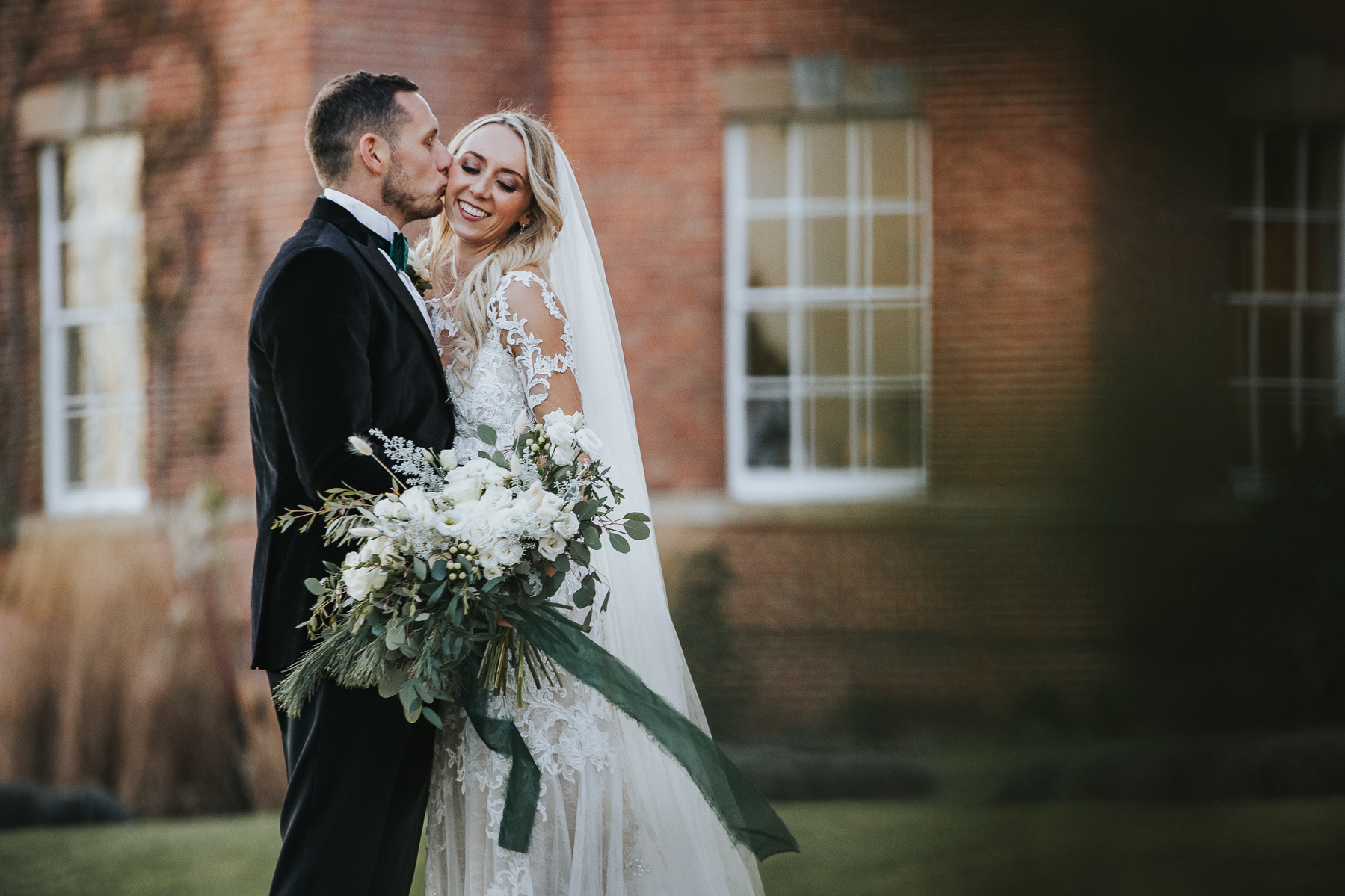Bride and Groom-Christmas-Wedding Day-Norwood Park-Nottinghamshire- Bride and Groom