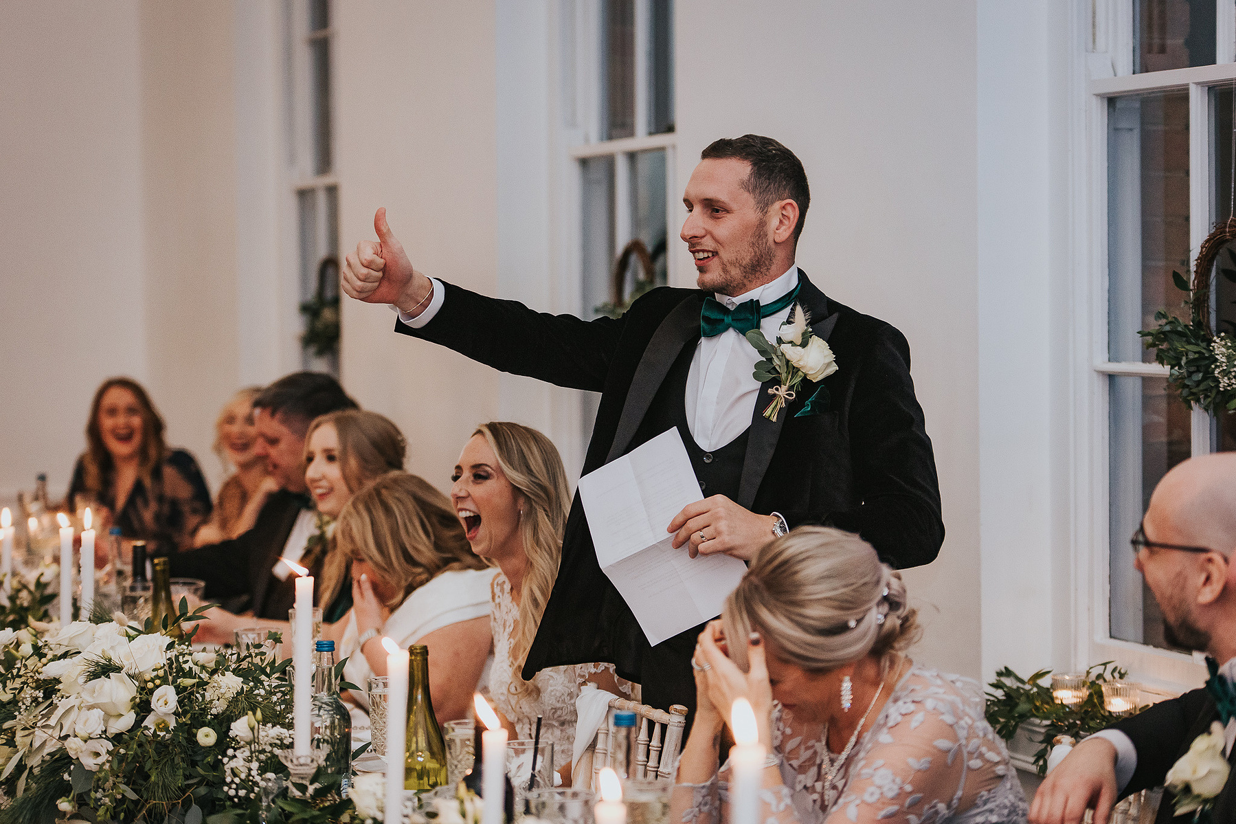Christmas-Wedding Day-Norwood Park-Nottinghamshire- Bride and Groom