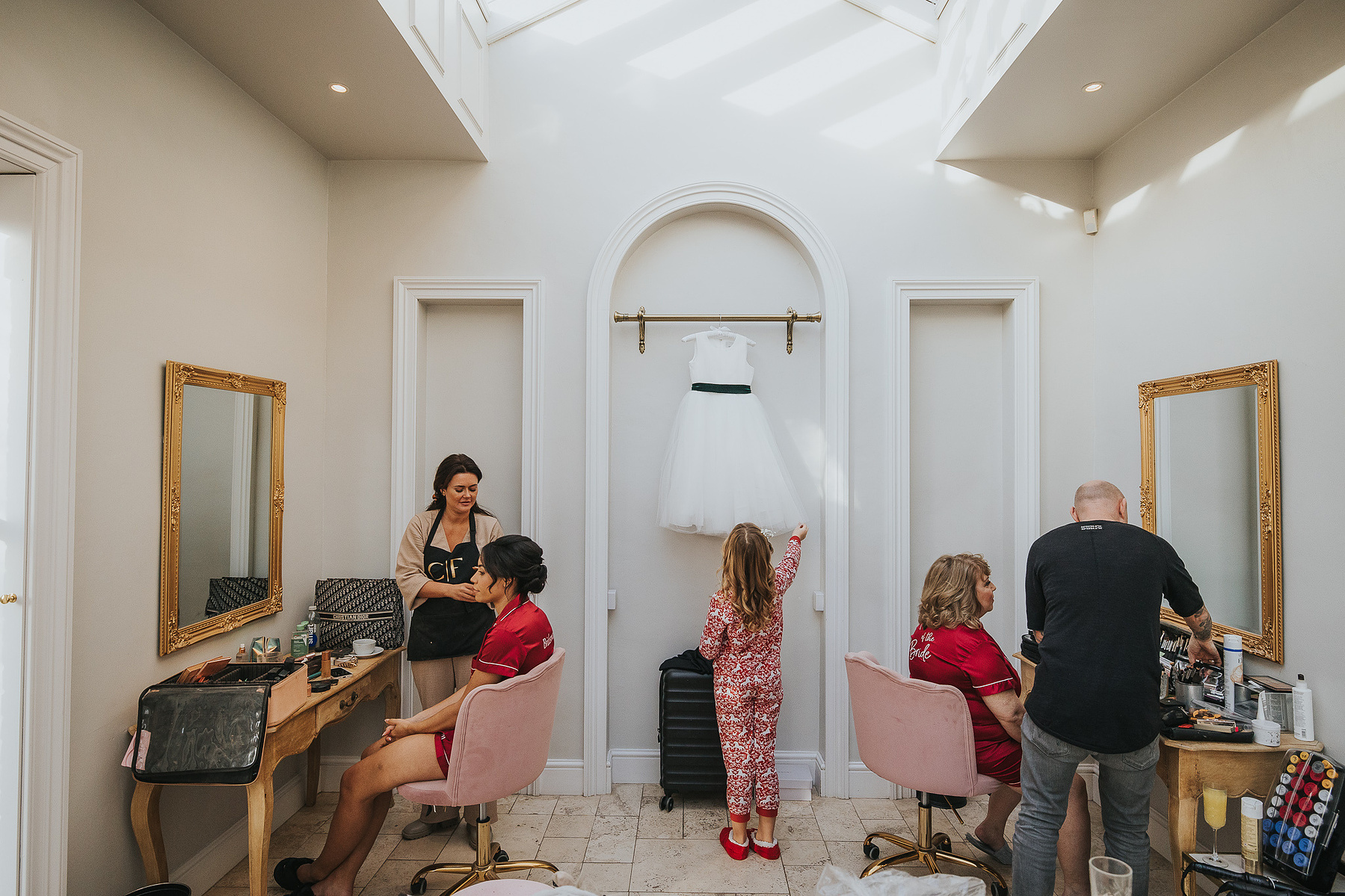 Bridal Preparations-Christmas-Wedding Day-Norwood Park-Nottinghamshire- Bride and Groom