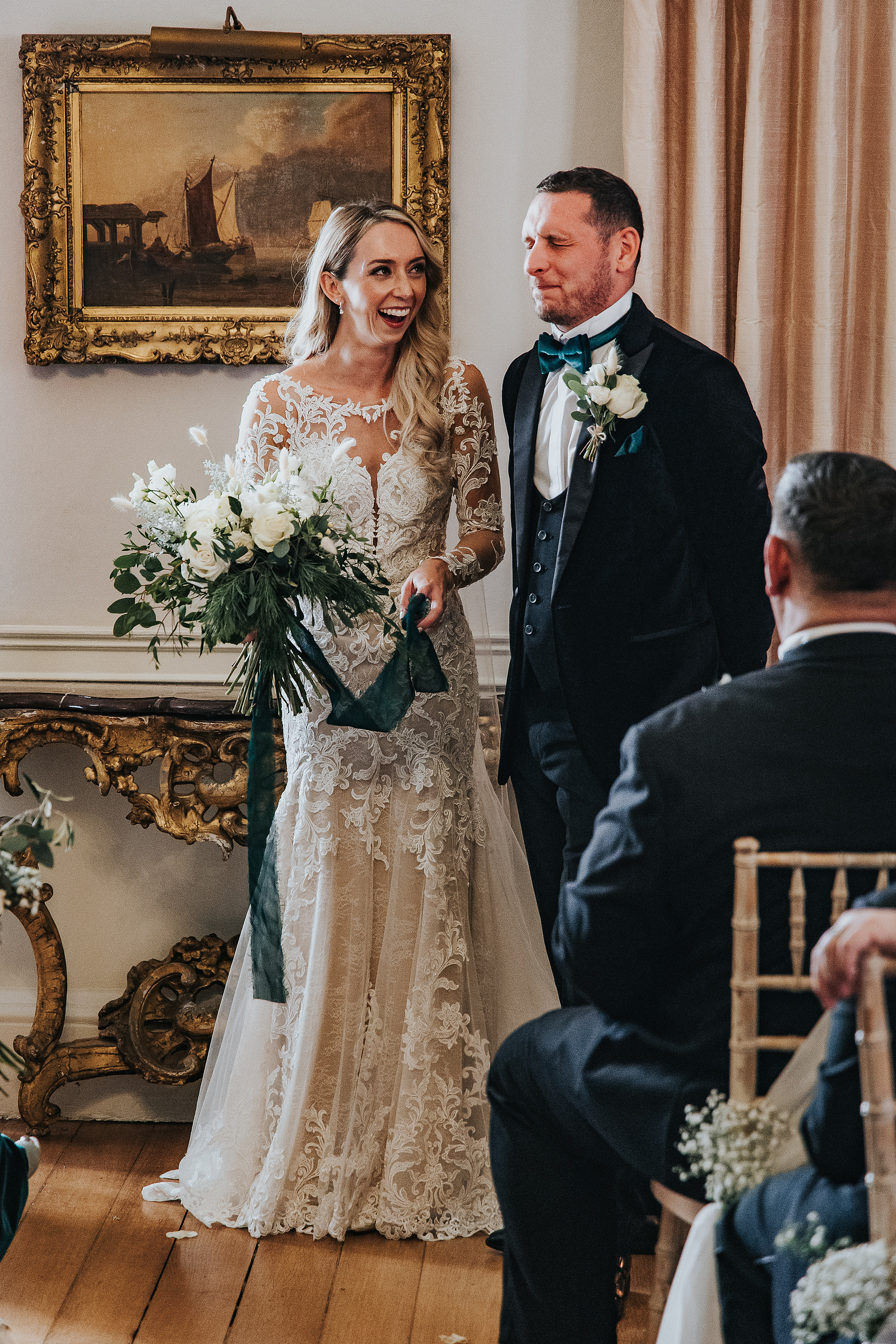 Wedding ceremony-Christmas-Wedding Day-Norwood Park-Nottinghamshire- Bride and Groom