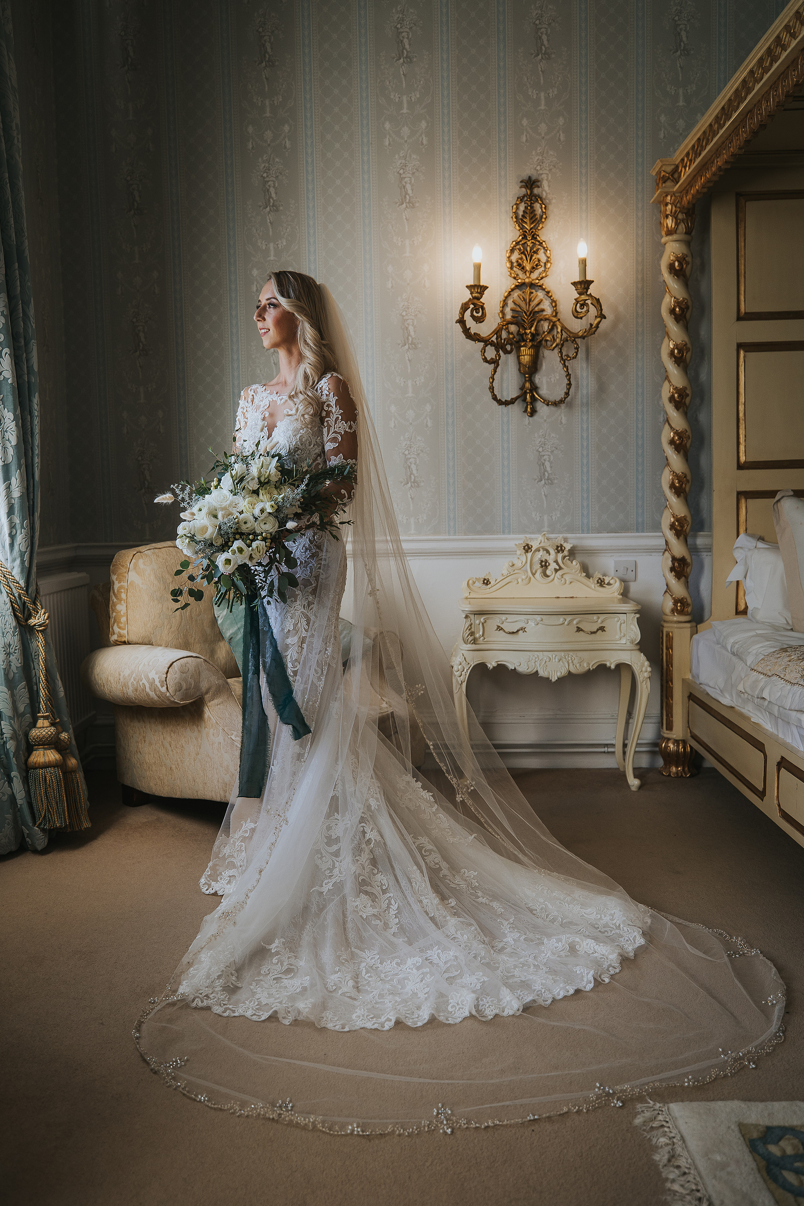 Bridal Preparations-Christmas-Wedding Day-Norwood Park-Nottinghamshire- Bride and Groom