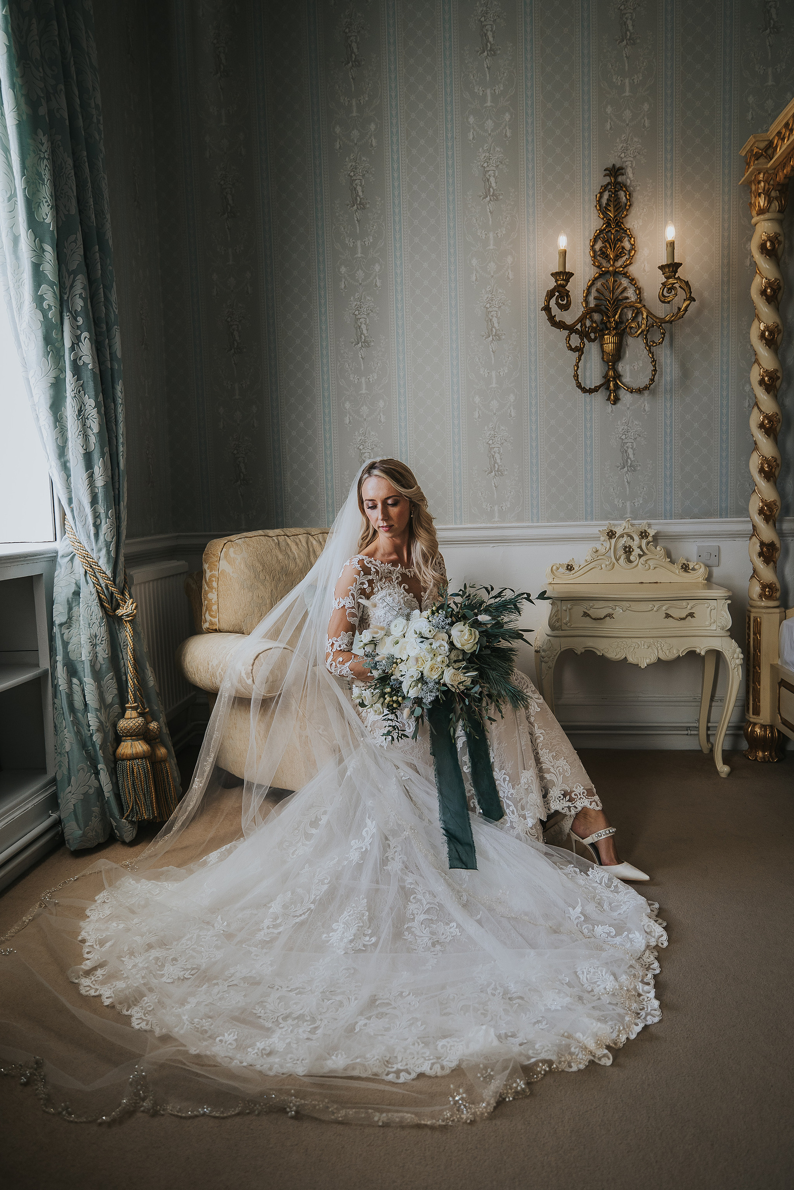 Bridal Preparations-Christmas-Wedding Day-Norwood Park-Nottinghamshire- Bride and Groom