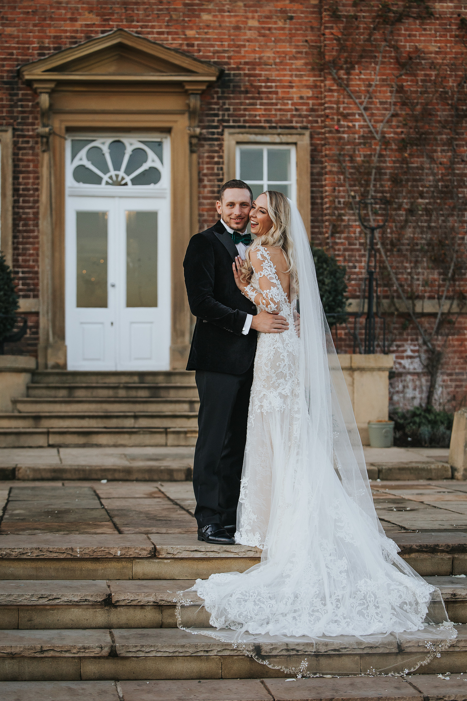 Bride and Groom-Christmas-Wedding Day-Norwood Park-Nottinghamshire- Bride and Groom
