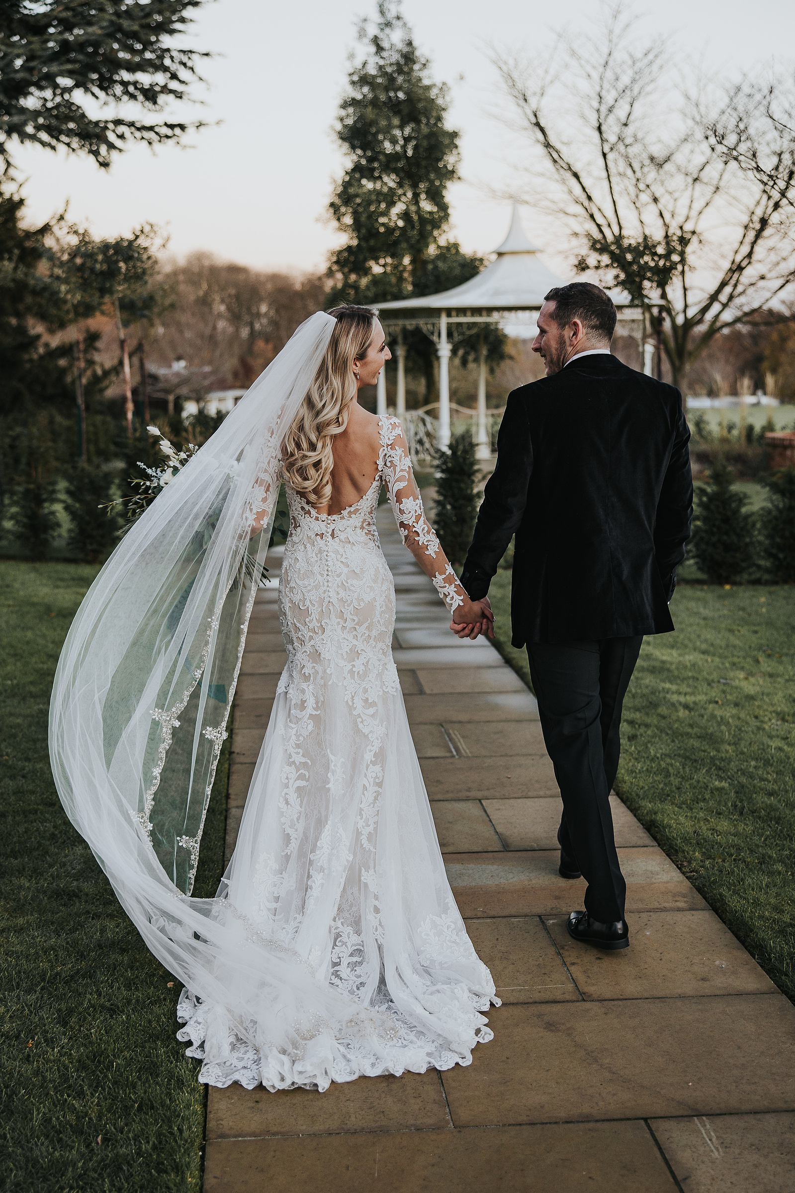 Bride and Groom-Christmas-Wedding Day-Norwood Park-Nottinghamshire- Bride and Groom