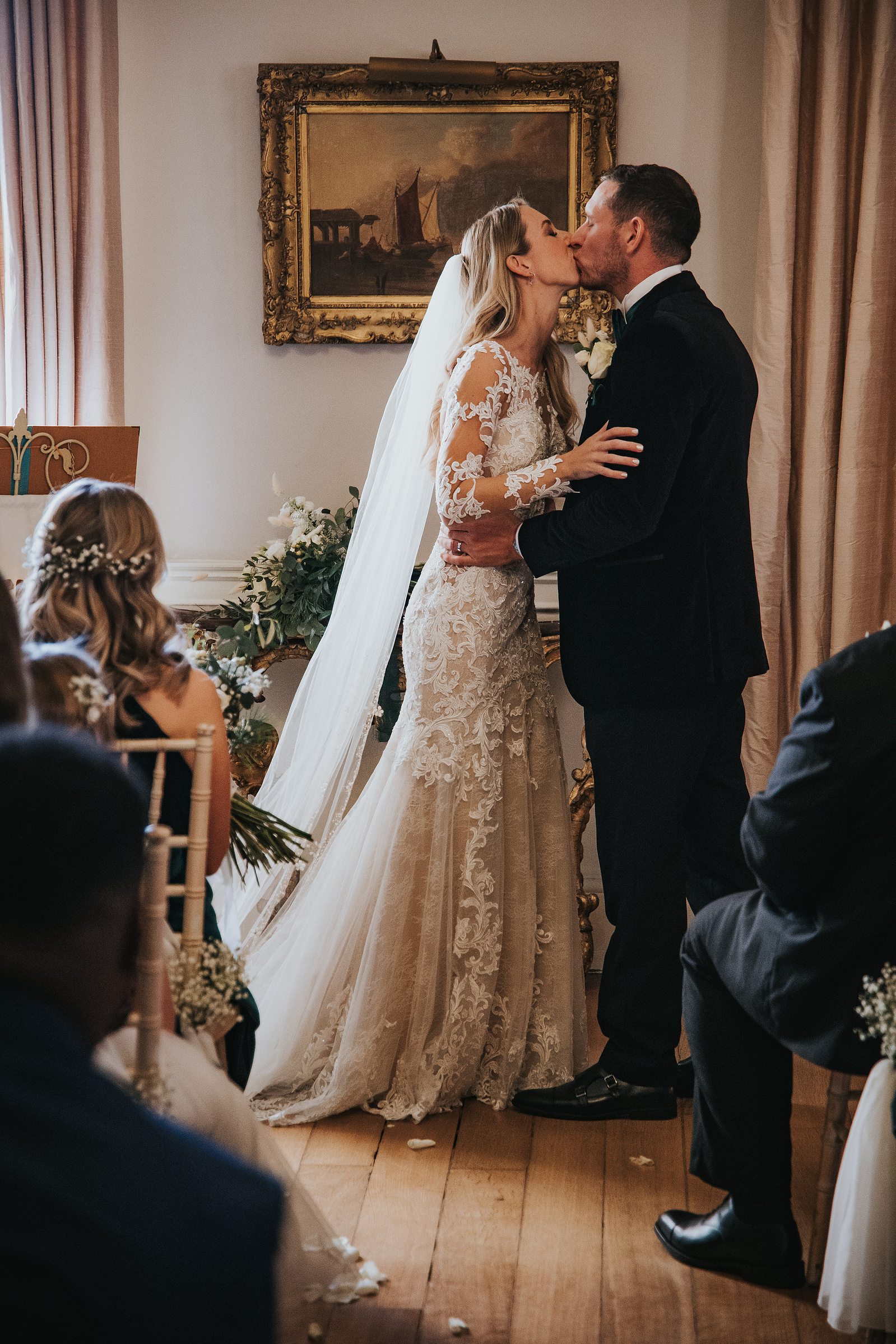 Wedding ceremony-Christmas-Wedding Day-Norwood Park-Nottinghamshire- Bride and Groom