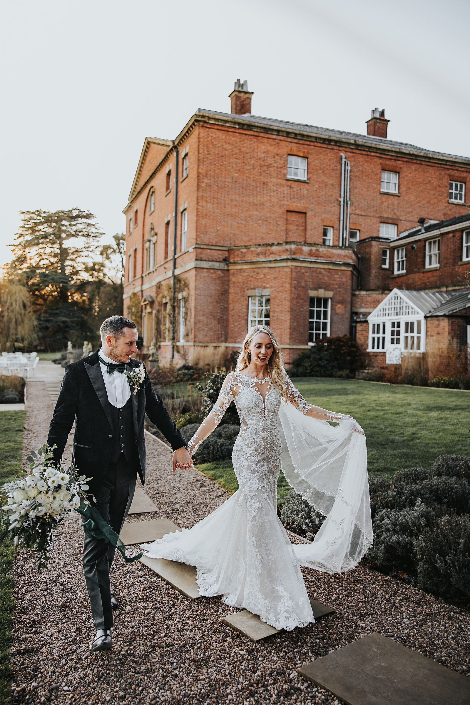 Bride and Groom-Christmas-Wedding Day-Norwood Park-Nottinghamshire- Bride and Groom