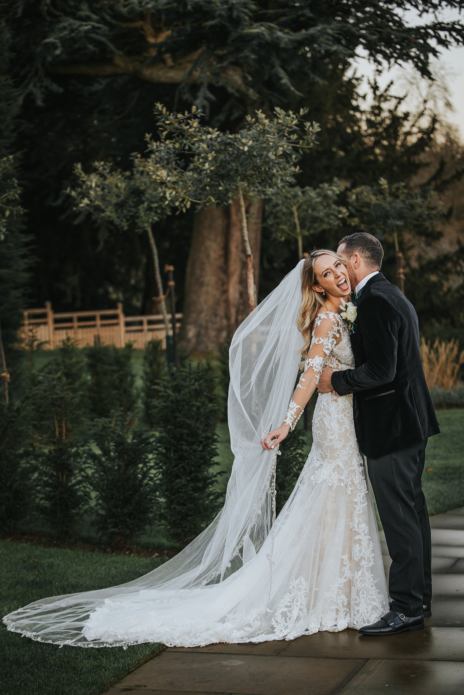 Bride and Groom-Christmas-Wedding Day-Norwood Park-Nottinghamshire- Bride and Groom