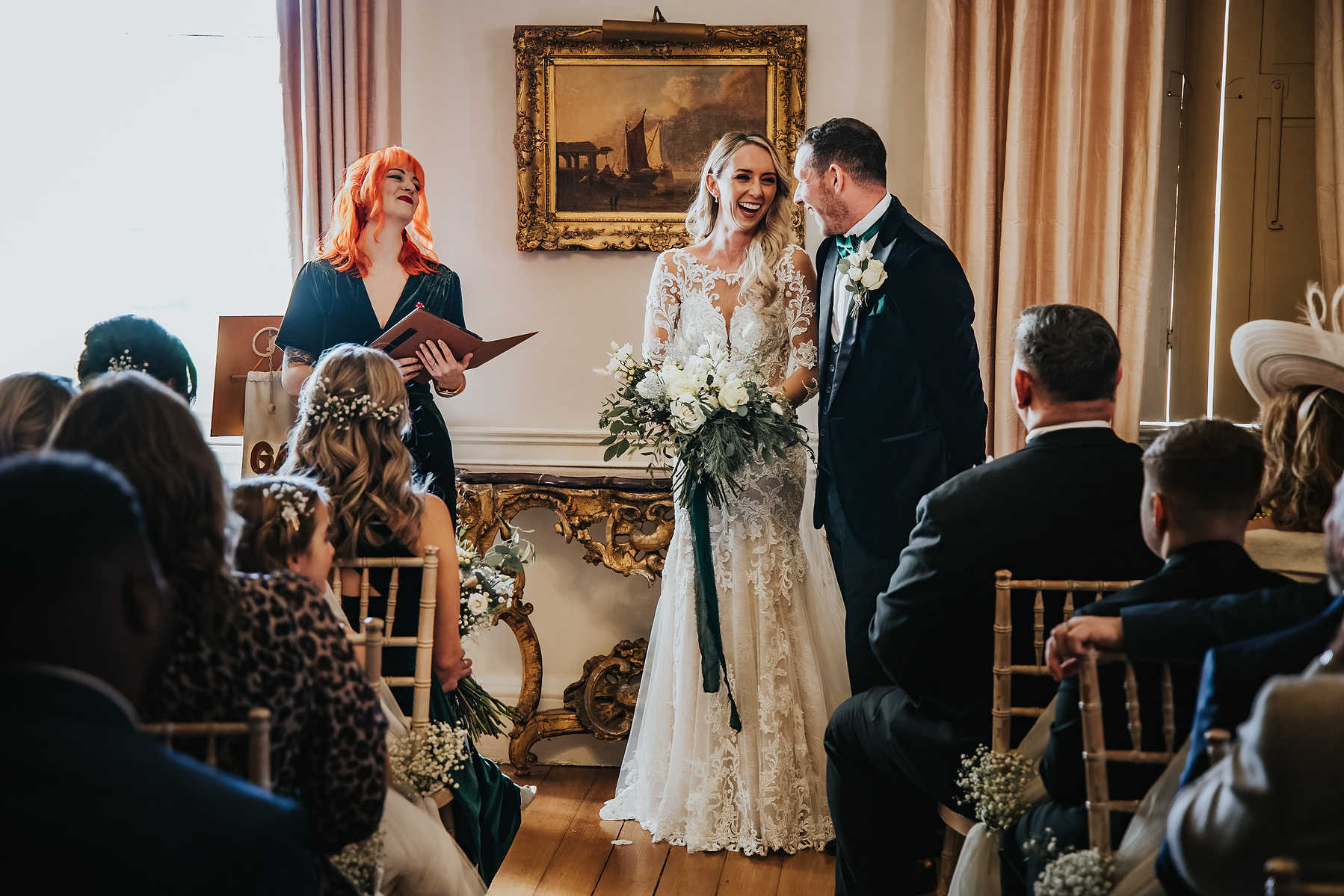 Wedding ceremony-Christmas-Wedding Day-Norwood Park-Nottinghamshire- Bride and Groom