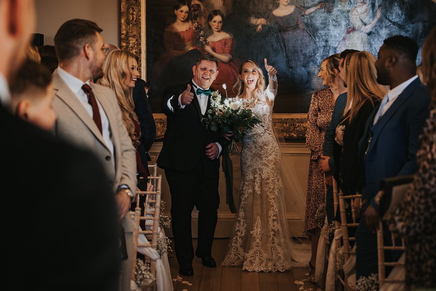 Wedding ceremony-Christmas-Wedding Day-Norwood Park-Nottinghamshire- Bride and Groom