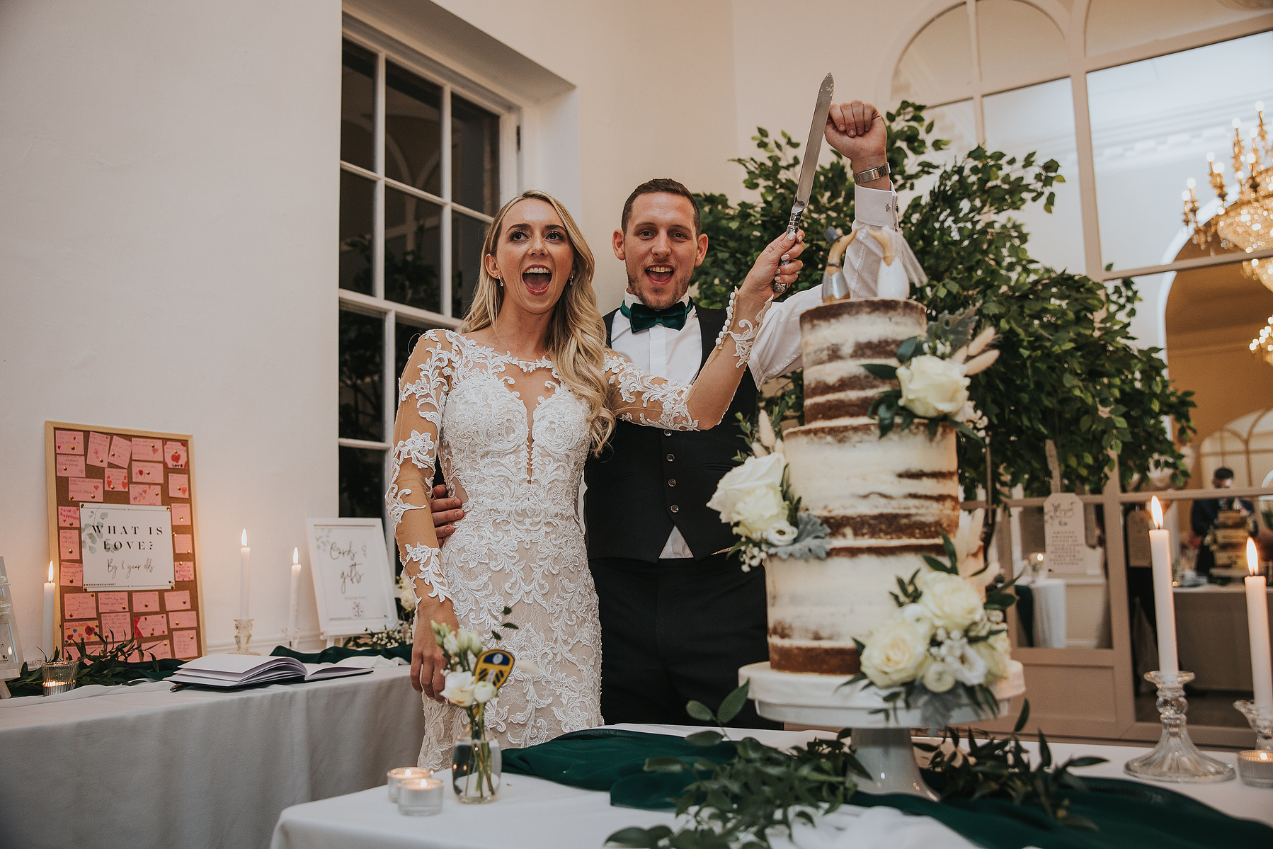Bride and Groom-Christmas-Wedding Day-Norwood Park-Nottinghamshire- Bride and Groom
