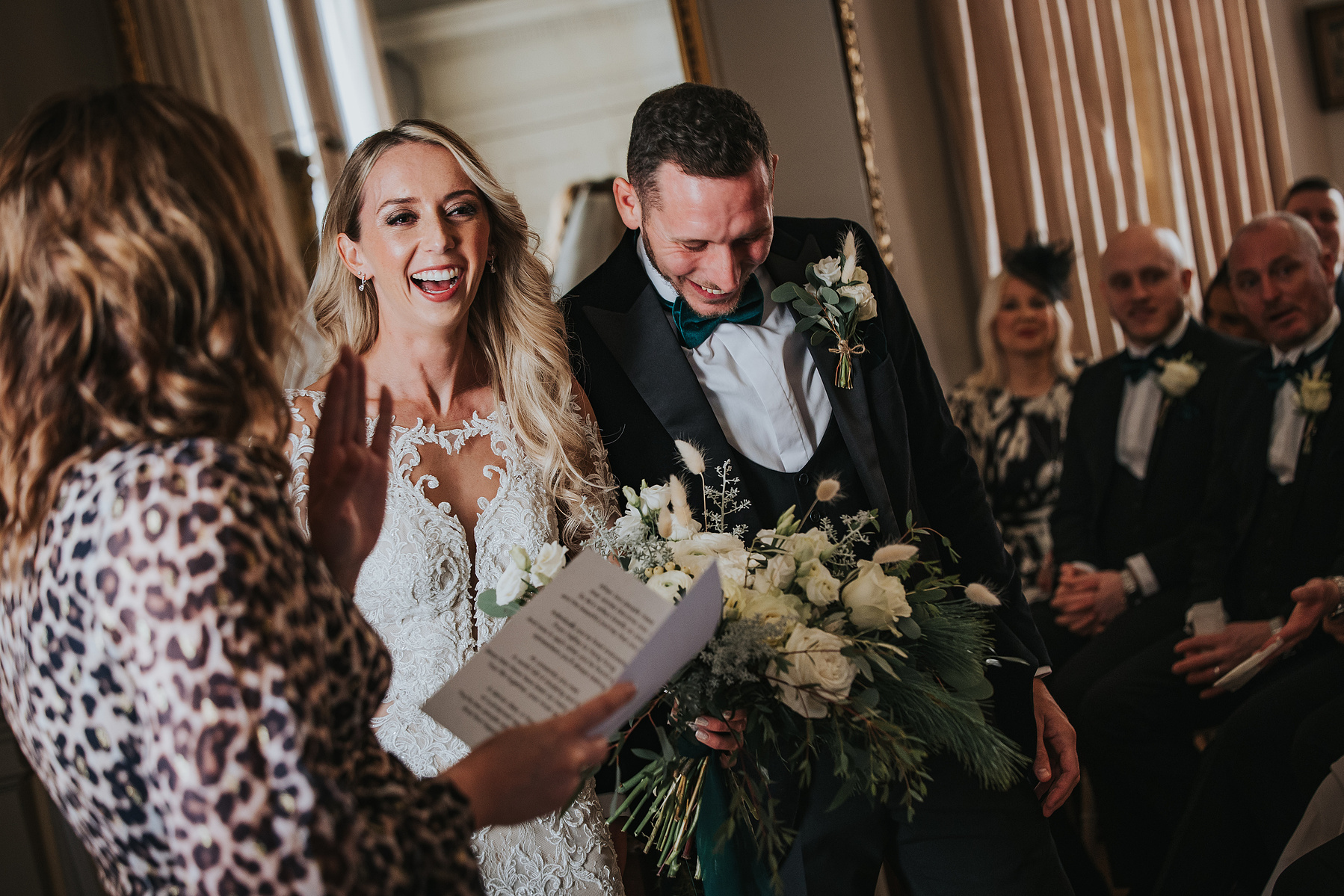Wedding ceremony-Christmas-Wedding Day-Norwood Park-Nottinghamshire- Bride and Groom
